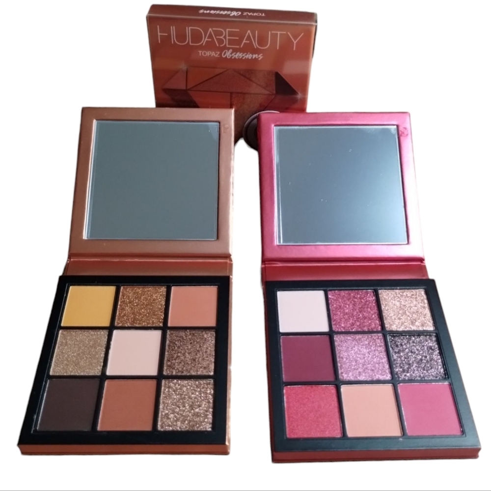 Huda Beauty Women's Ruby &‎ Topaz Obsession Shimmer Matte Eyeshadow Palettes NWT